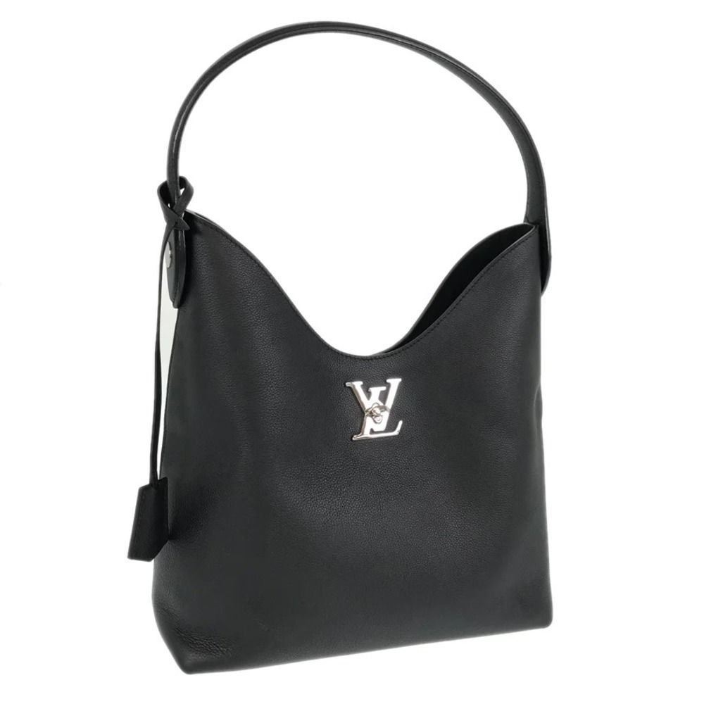 Louis Vuitton Lock Me Hobo Shoulder Bag Black